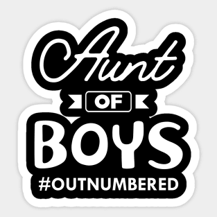 Aunt of boys Sticker